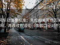 风车动漫像校准：先校相关写成因果吗，再改成假设句（像做口径对齐）