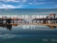 微密圈读图小手势：盯推断有没有跨一步，立刻把结论拆成两步（像打口径补丁）