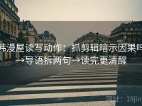 韩漫屋读写动作：抓剪辑暗示因果吗→导语拆两句→读完更清醒