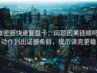 微密圈快速复盘卡：问题因果链顺吗，动作列出证据条目，提示读完更稳