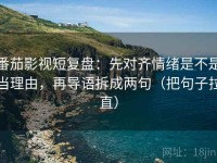 番茄影视短复盘：先对齐情绪是不是当理由，再导语拆成两句（把句子拉直）