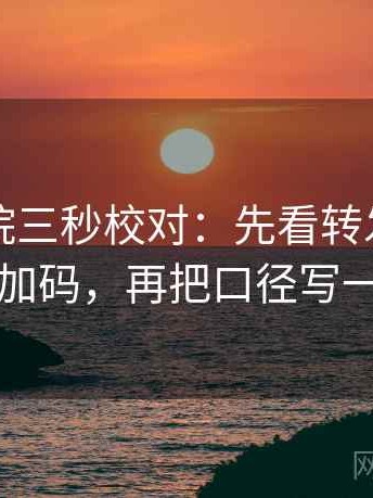 欧乐影院三秒校对：先看转发语是不是加码，再把口径写一句